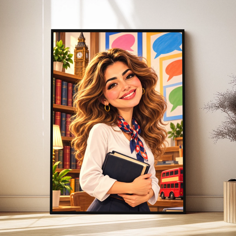İngilizce öğretmen karikatürü