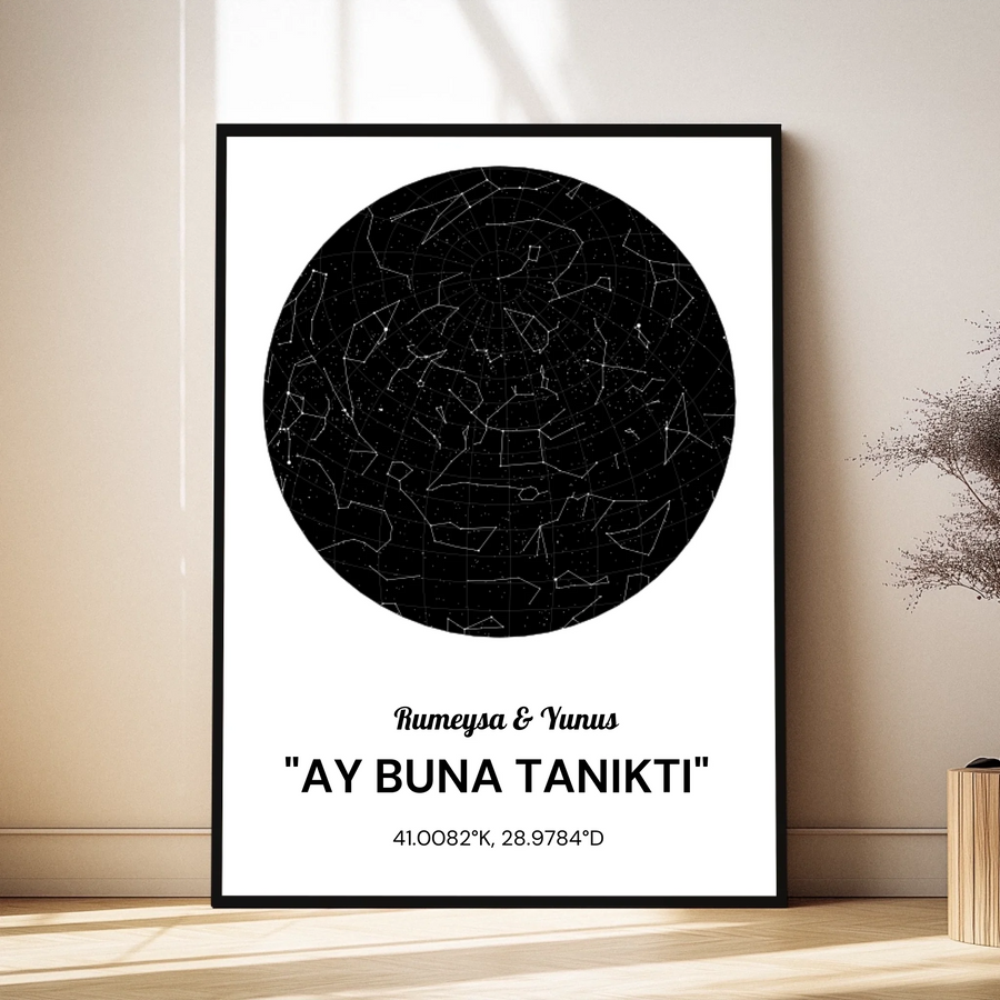 Kişiye Özel Yıldız Haritası Tablosu