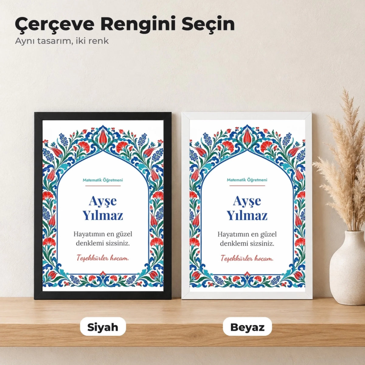 Siyah ve beyaz çerçeve seçenekleri