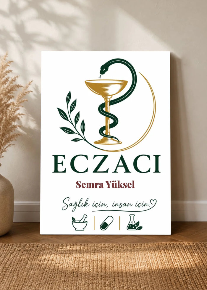 Kişiye Özel Eczacı Kanvas Tablosu