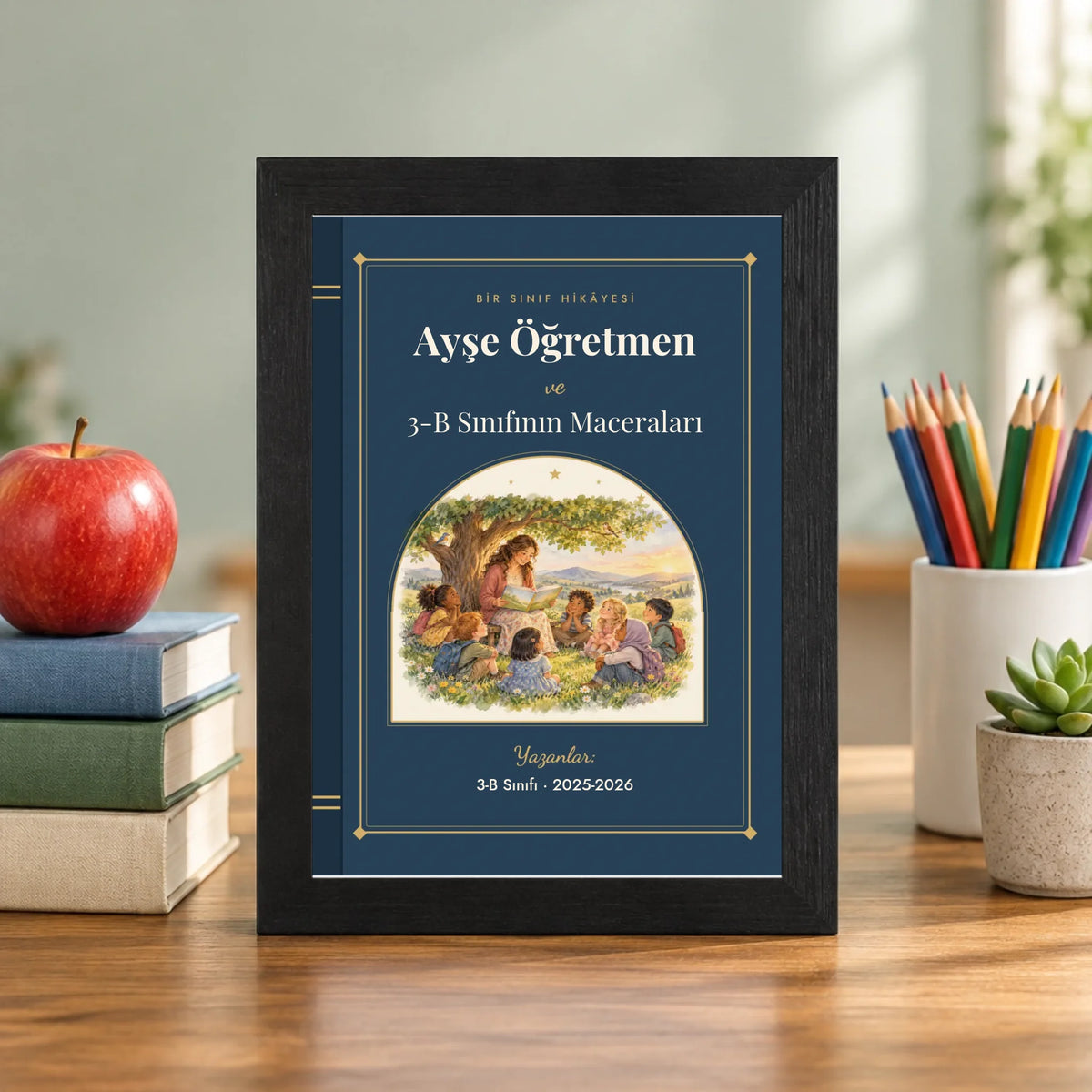 Öğretmen masasında – siyah