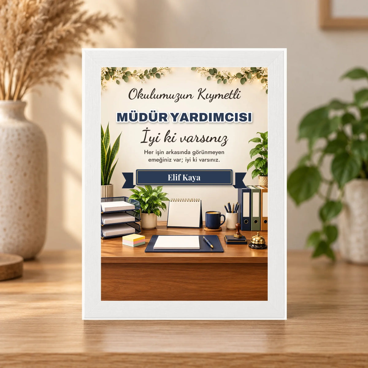 Masaüstü çerçeve – beyaz