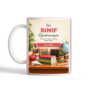 Kişiye Özel Sınıf Öğretmeni Kupa Bardak