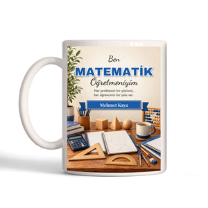 Kişiye Özel Matematik Öğretmeni Kupa Bardak