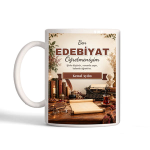 Kişiye Özel Edebiyat Öğretmeni Kupa Bardak