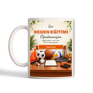 Kişiye Özel Beden Eğitimi Öğretmeni Kupa Bardak