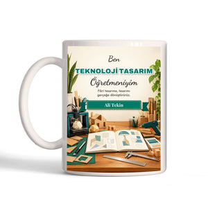Kişiye Özel Teknoloji Tasarım Öğretmeni Kupa Bardak