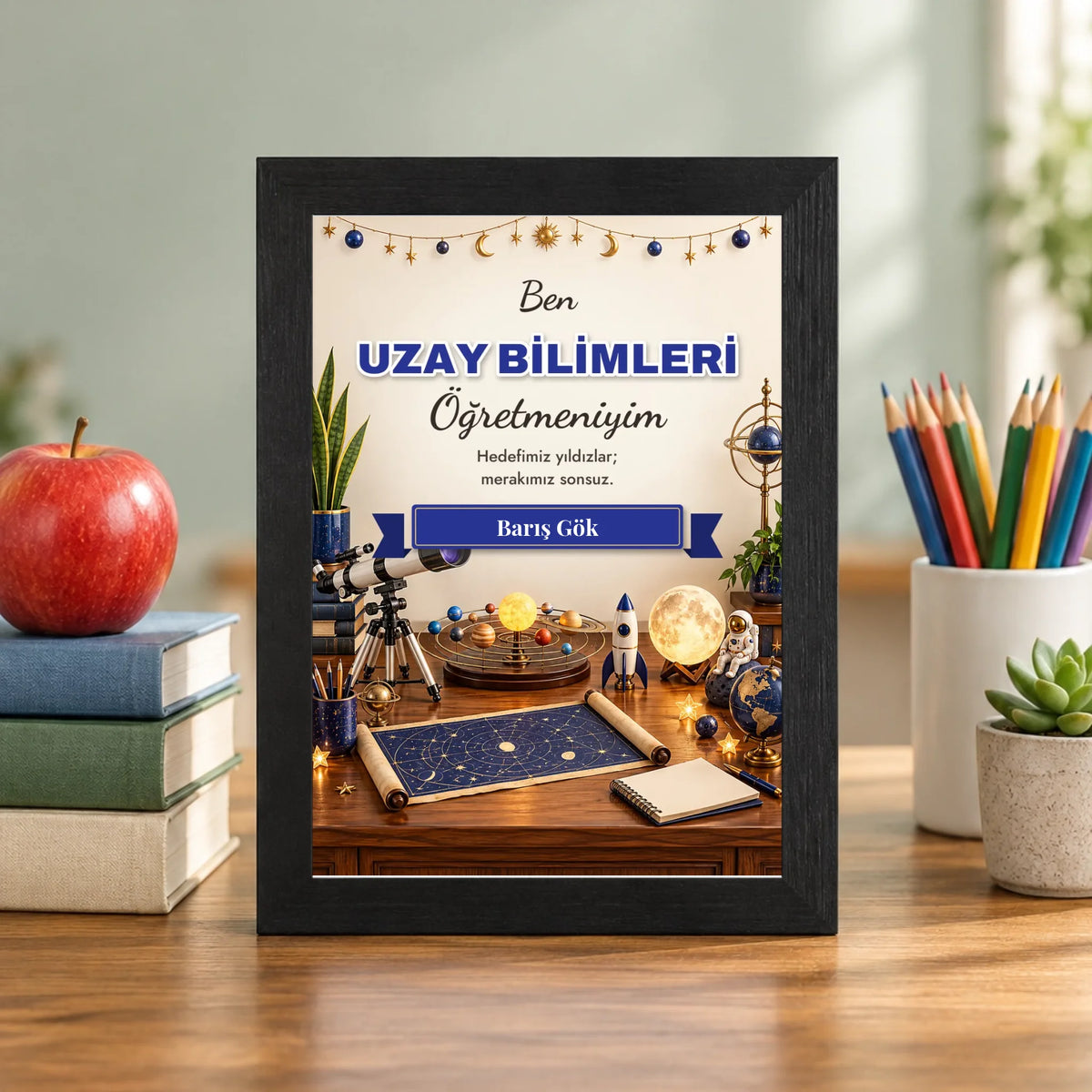 Öğretmen masasında – siyah