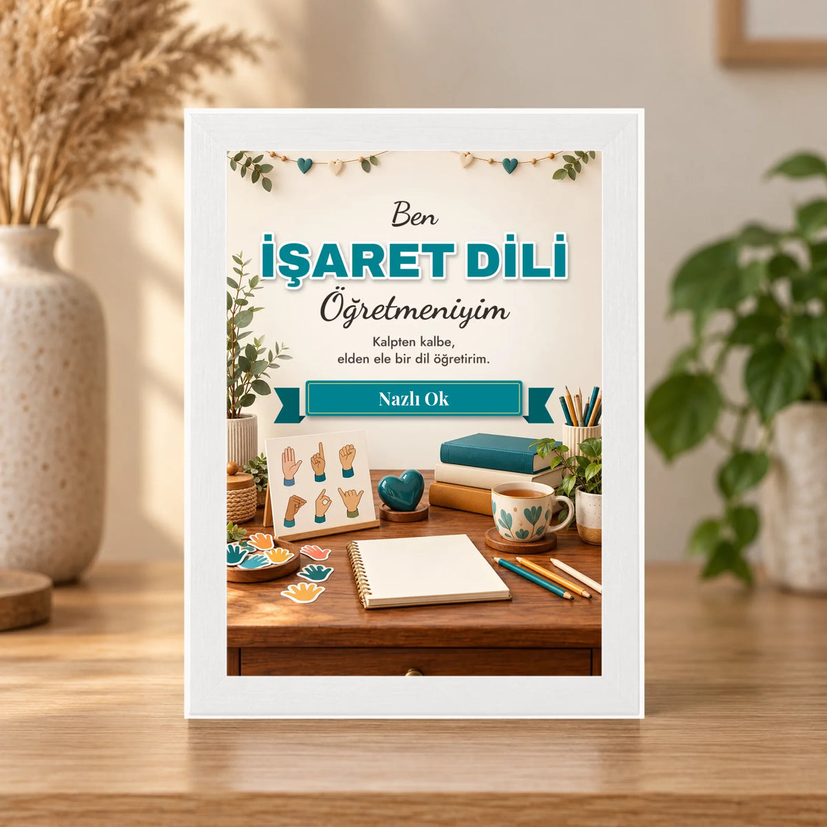 Masaüstü çerçeve – beyaz