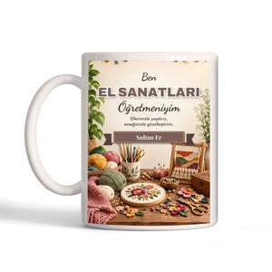 Kişiye Özel El Sanatları Öğretmeni Kupa Bardak