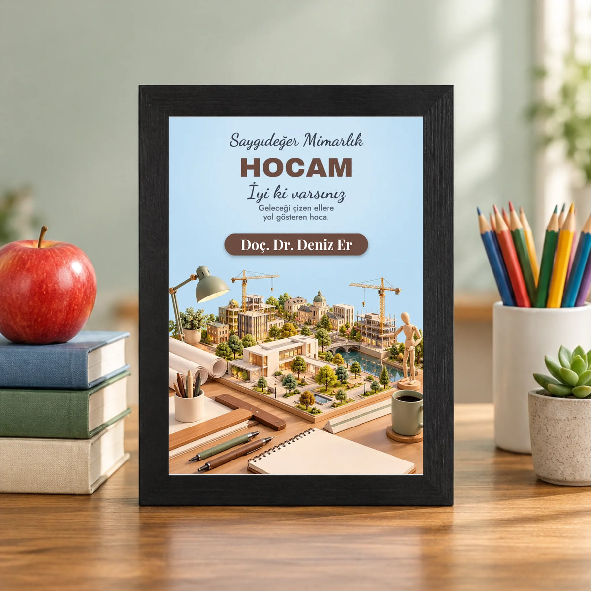 Öğretmen masasında – siyah